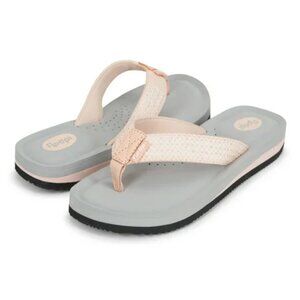 Floopi Women s Sparkly Flip Flops Comfort Beach Sandals W/Arch Support Nude 6